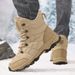Fashionable Men's High Top Waterproof Thick Sole With Plush And Thick Warm Cotton Boots_vogvips.com