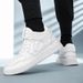 Board Shoes Men's Invisible Inner Height Increase Men's Shoes Cowhide Casual Shoes Student White Board Shoes_vogvips.com