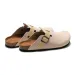 RUIZUSTOCK Unisex Faux Suede Cork Slide Sandals With Adjustable Rivet Strap Breathable Insole For Summer Beach Outdoor_vogvips.com