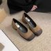 French Style Thick Heeled Mary Jane High-heeled Shoes For Women In The Spring Of 2025, With A Fashionable Stylish Square_vogvips.com