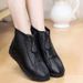 New Winter Casual Fleece-Lined Thickened Snow Boots For Moms, Large Size Low-Cut Zipper Cotton Women's Shoes_vogvips.com