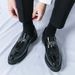 Korean version of spring thick soled glossy fringe loafers for men's fashionable small leather shoes_vogvips.com