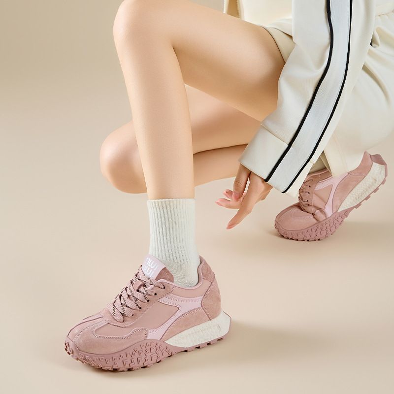 Petite Thick-soled Dexun Women's Shoes 2025 Spring New Style Breathable Casual Forrest Gump Shoes Versatile Insole Height-increasing Shoes For Women_vogvips.com