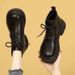 Platform Sole Comfortable Short British Style Fashion Martin 2024 Autumn Winter New Lace-up Trendy Leather Shoes Single_vogvips.com