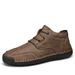 Men's Work Shoes, Autumn, Soft Sole, Lace-Up, Large Size, Trendy, Versatile, Mid-Top Casual Shoes_vogvips.com