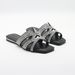 Women's Plus Size Rhinestone Flip Flops - Glitter Flat Sandals For Women - Lightweight PU Slippers For Everyday Wear (Black, White, Brown)_vogvips.com
