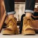 Putian Winter New Martin Autumn Height-Increasing Work Men's British Style High-End Yellow Boots_vogvips.com