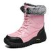 Fashionable High Top Cotton Boots For Winter Outdoor Snow Boots For Women, With Added Fleece And Thick Insulation_vogvips.com