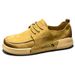 Spring Summer Men's 2025 New Cowhide Casual Work Lightweight Soft Sole Bk Comfortable Round Toe Leather Shoes_vogvips.com