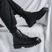 European Warm Series Men's Martin British Style High Top Winter Plush Mid-Top Leather Shoes Black Work Cotton Short Boots_vogvips.com