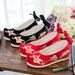 Bow Embroidered Upturned Shoes, Hanfu With Raised Sloping Heels Inside, Women's Single Shoes_vogvips.com