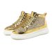 Men's Thick-soled High-top Shoes With Sequins Mid-top Street Dance Casual Sneakers Large Size Trendy_vogvips.com