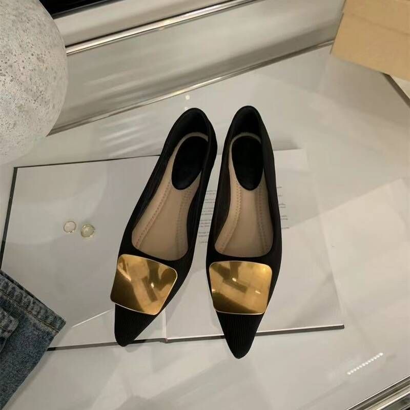 French Style Evening Breeze Elegant Pointed Toe Shallow Mouth Single Shoes For Women Spring And Autumn New Korean_vogvips.com