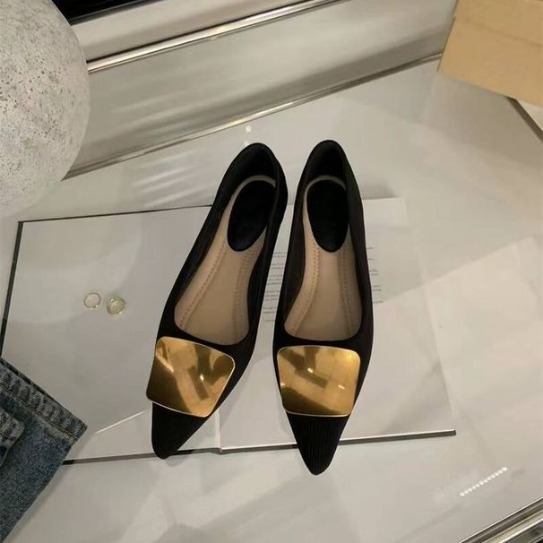 French Style Evening Breeze Elegant Pointed Toe Shallow Mouth Single Shoes For Women Spring And Autumn New Korean_vogvips.com