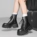 Vintage High-top Shoes Paris Platform Derby Martin Boots Men's Big-headed Locomotive Boots Hiking Boots_vogvips.com