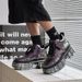 Heavy Metal Dark Rock Locomotive Boots Old Rivets Heightened Thick-soled Boots Thick-soled Heightened Cyberpunk Short Boots_vogvips.com