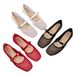za Foreign Trade Cross-border In-stock Flat Summer Mesh 2025 New Hollow Mary Jane Shoes_vogvips.com