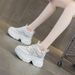 Dad Shoes Women's Thick-soled Inner Height Increase Casual Versatile Style Lace-up Women's Shoes_vogvips.com