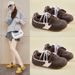 Retro German Training Little White Shoes Female Students Platform Heightening Shoes Casual Shoes Street Shooting Shoes_vogvips.com