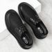 Euro Step 2025 New Summer Breathable Men's Deodorant Thin Black Soft Sole Mesh Sports Casual Leather Shoes_vogvips.com
