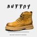 Leather Retro Martin Boots Men's Short Boots Rhubarb Boots Thick-soled Wear-resistant Tooling Boots_vogvips.com