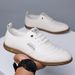 TerraStride 2025 Spring New Men's Casual Shoes Leather Soft Sole Slip-On Loafers White 1173_vogvips.com