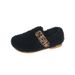 Kids' Winter Boots – Warm Fleece-Lined Slip-Resistant Shoes For Boys & Girls, Soft Synthetic Leather With Hook-and-Loop Closure (Black/Brown/Cream)_vogvips.com