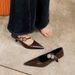 6093-K92 European And American Fashion Party Heels Stiletto Shallow Mouth Pointed Toe Metal Single Strap High Heel Pumps_vogvips.com