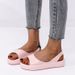 New Plus Size For Women With Flat Bottoms, Low Heels, Fish Mouth, Fashionable Thick Soled Women's Sandals_vogvips.com