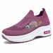 Women's Summer New Lightweight Sponge Casual Thick Soled Women's Height Increasing Breathable Fly Woven Socks Shoes_vogvips.com