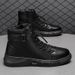 European Warm Series Men's Martin Spring Autumn 2025 New High-top Versatile Casual Korean Style Trendy Wear-resistant Height-increasing_vogvips.com