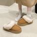 Amanuo Genuine Leather Thick-Soled Sheepskin Snow Boots For Women Winter 2025 Warm Short Cotton Shoes Comfortable_vogvips.com