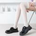 2PCS Solid Color JK Woman Thin Knee High Cute Black White Lolita Long Socks Girls Kawaii Cosplay Nylon Stockings_vogvips.com
