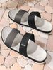 Men's Teen Mules New Summer Retro Casual Slip-On Slippers Eva One-Piece Molded Double-Strap Half-Slippers With Adjustable Buckle_vogvips.com
