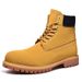 European Warm Series Martin British Style Workwear Couple Desert High-top Shoes Yellow Men's Short Boots_vogvips.com
