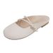 French Style Closed-Toe Half Slippers For Women, Outdoor Wear, 2025 Summer New Flat Sandals, Slip-On Mules_vogvips.com