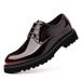 Euro Step Hairstylist Men's Korean Style British Trend Lazy Genuine Versatile Breathable Shiny Soft Sole Leather Shoes_vogvips.com