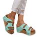 European And American Cross Border Direct Supply Foreign Trade Large Size 43wish Wedge Heel Women's Fish Mouth Thick Bottom Rivet Sandals Women_vogvips.com