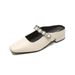 Half Slip Sandals For Women French Style Chunky Heel Rhinestone Slip On Summer Outer Wear Closed Toe 6 Summer 958_vogvips.com
