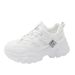 2024 Spring Lace-Up Thick Bottom Vulcanize White Platform Women's Sneakers Woman Pu Leather Wesh Breathable Sports Shoes_vogvips.com
