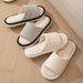 Butterfly Indoor Cool Waffle Fabric Cotton Linen Slippers Female_vogvips.com