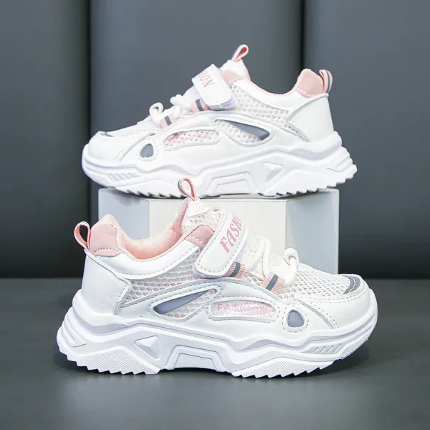 Designer Shoes For Children, Sports Shoes For Boys And Girls, Mesh Summer New Breathable Dad Versatile Soft Sole Big Kids Casual Shoes_vogvips.com