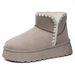 Versatile Winter Fleece Lined Thickened Slip-On Snow Comfortable Casual Shoes Women's Cotton Boots_vogvips.com