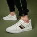 Men's White Leather Sneakers Genuine Soft Sole Comfortable Casual Sports Shoes Fashion Versatile Breathable_vogvips.com
