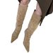 Pointed Toe Western Cowboy 2025 New Over-the-Knee Long Versatile Slouch Lace-Up High Boots_vogvips.com