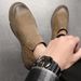European Warm Series Chelea Men Autumn Breathable Mid-top Genuine Leather Short Britih Style High-top Workwear Trendy Veratile Martin_vogvips.com
