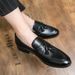 2025 New Spring Men's Leather Business Formal Pointed Toe British Style Trendy Casual Wedding Shoes_vogvips.com