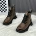 Winter Women's Boots Thick Plush Warm Snow Boots Lace Up Ankle Boot Fashion Casual Leather Boots For Women High Top Cotton Botas_vogvips.com