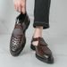 New Fashion French Men's Leather Shoes Genuine Leather Buckle Sandals British Summer Breathable Business Casual Shoes Large Size 38-46_vogvips.com