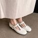 Cameido Women's Retro T - Strap Mary Janes Soft Sole And Upper Spring Casual Flat Granny Shoes_vogvips.com